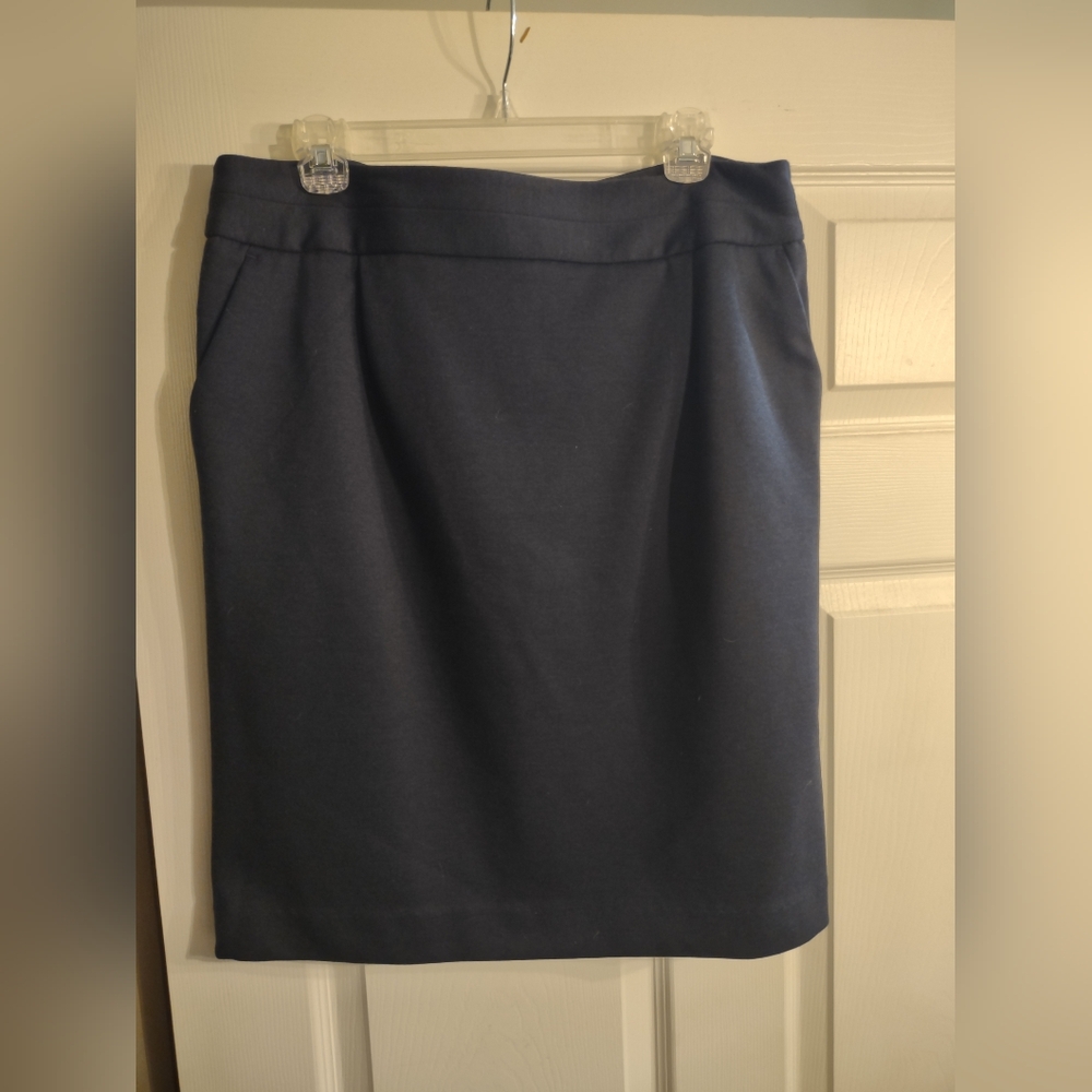 George Navy Pencil Skirt